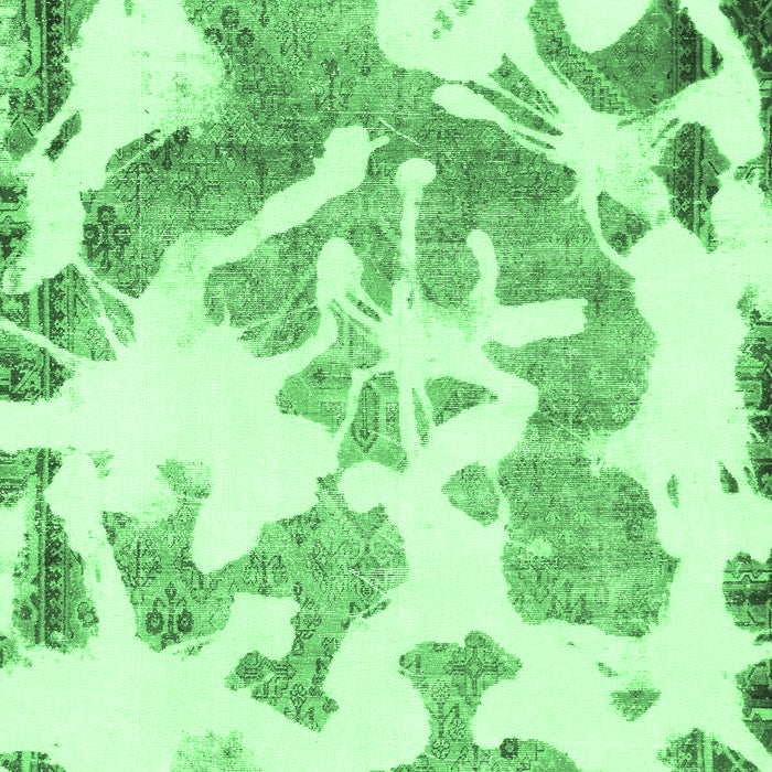 Abstract Emerald Green Modern Rug, abs1133emgrn