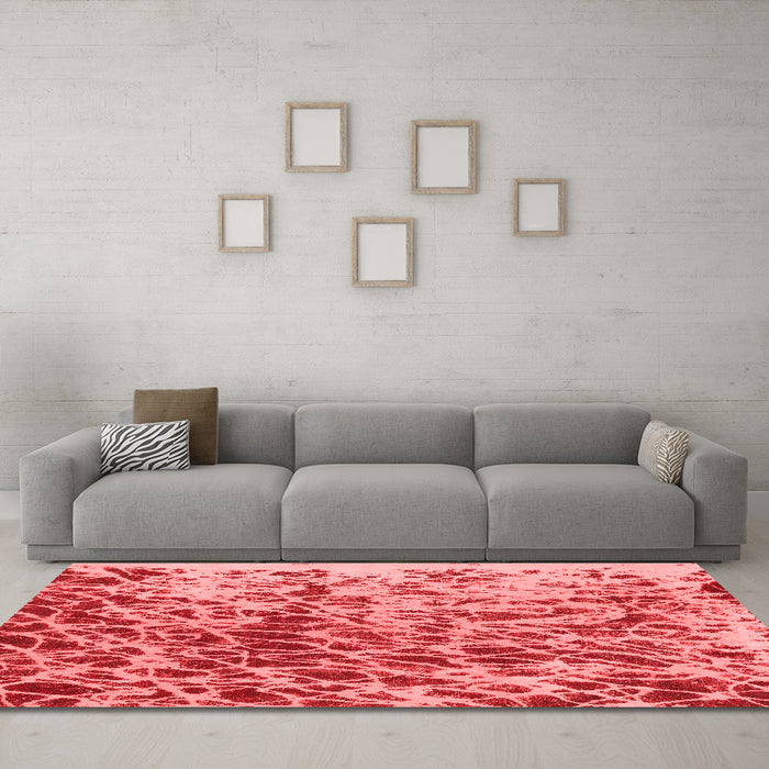 Modern Red Washable Rugs