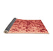 Sideview of Abstract Orange Modern Rug, abs1134org