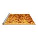 Sideview of Machine Washable Abstract Yellow Modern Rug, wshabs1134yw