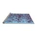 Sideview of Machine Washable Abstract Light Blue Modern Rug, wshabs1134lblu