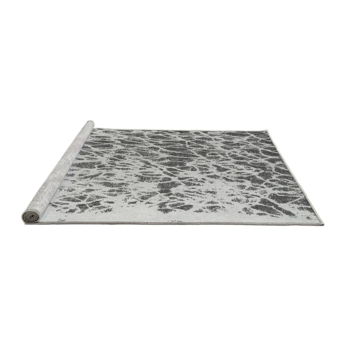 Sideview of Machine Washable Abstract Gray Modern Rug, wshabs1134gry