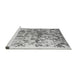 Sideview of Machine Washable Abstract Gray Modern Rug, wshabs1134gry