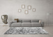 Machine Washable Abstract Gray Modern Rug in a Living Room,, wshabs1134gry