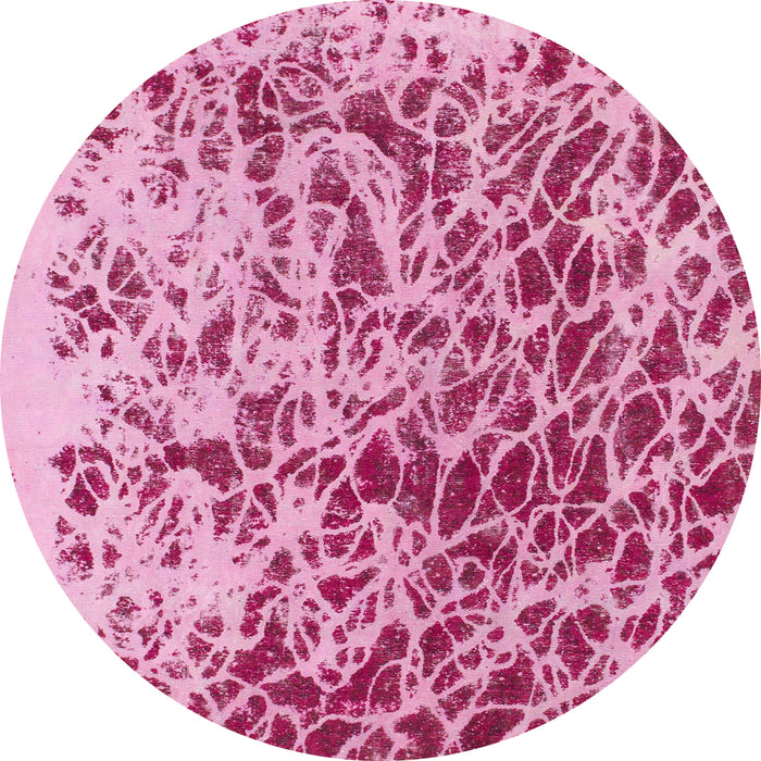 Round Machine Washable Abstract Violet Purple Rug, wshabs1134