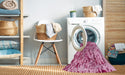 Machine Washable Abstract Violet Purple Rug in a Washing Machine, wshabs1134