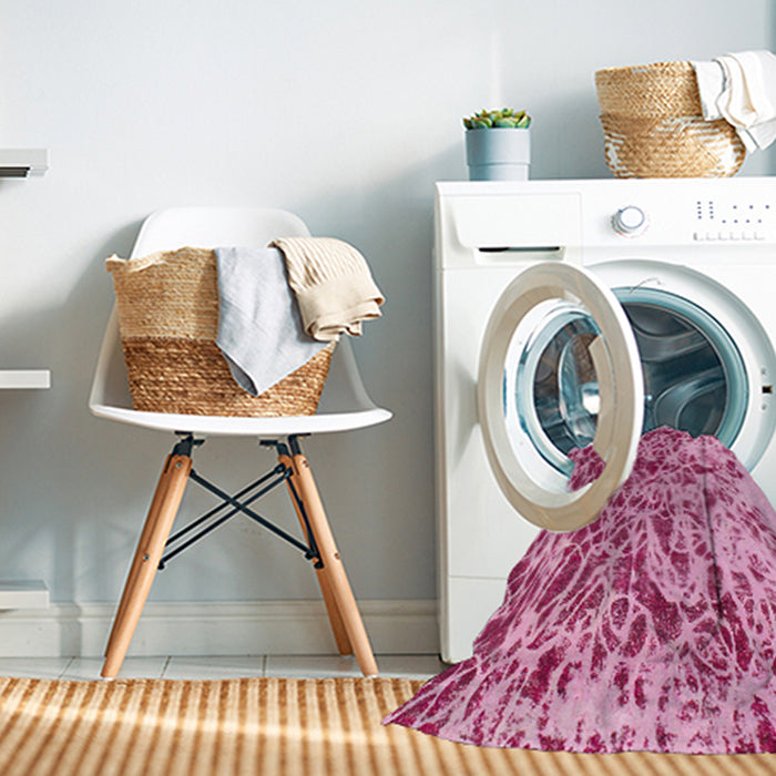 Machine Washable Abstract Violet Purple Rug in a Washing Machine, wshabs1134