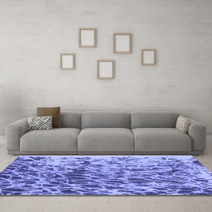 Machine Washable Abstract Blue Modern Rug in a Living Room, wshabs1134blu