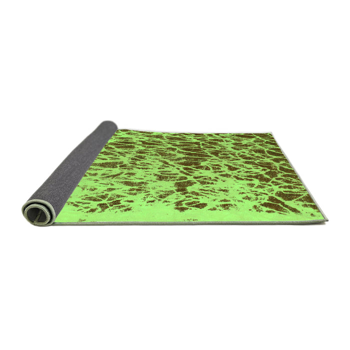 Sideview of Abstract Green Modern Rug, abs1134grn
