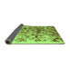 Sideview of Abstract Green Modern Rug, abs1134grn