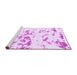 Sideview of Machine Washable Abstract Purple Modern Area Rugs, wshabs1135pur