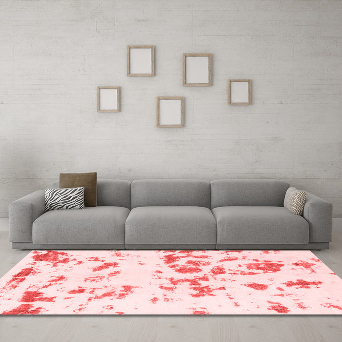 Modern Red Washable Rugs