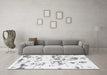 Machine Washable Abstract Gray Modern Rug in a Living Room,, wshabs1135gry