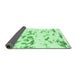 Sideview of Abstract Emerald Green Modern Rug, abs1135emgrn