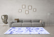 Machine Washable Abstract Blue Modern Rug in a Living Room, wshabs1135blu