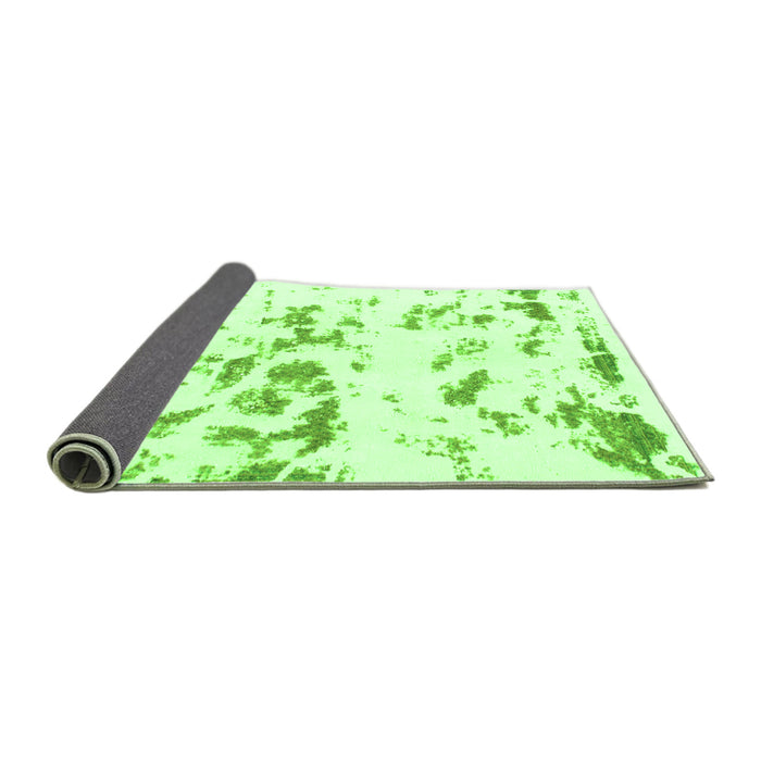 Sideview of Abstract Green Modern Rug, abs1135grn