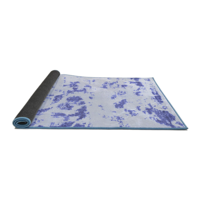 Sideview of Abstract Blue Modern Rug, abs1135blu