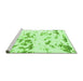 Sideview of Machine Washable Abstract Green Modern Area Rugs, wshabs1135grn