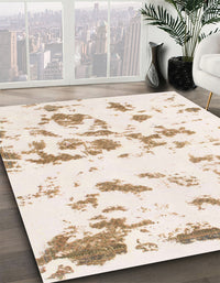 Abstract Champagne Beige Modern Rug, abs1135