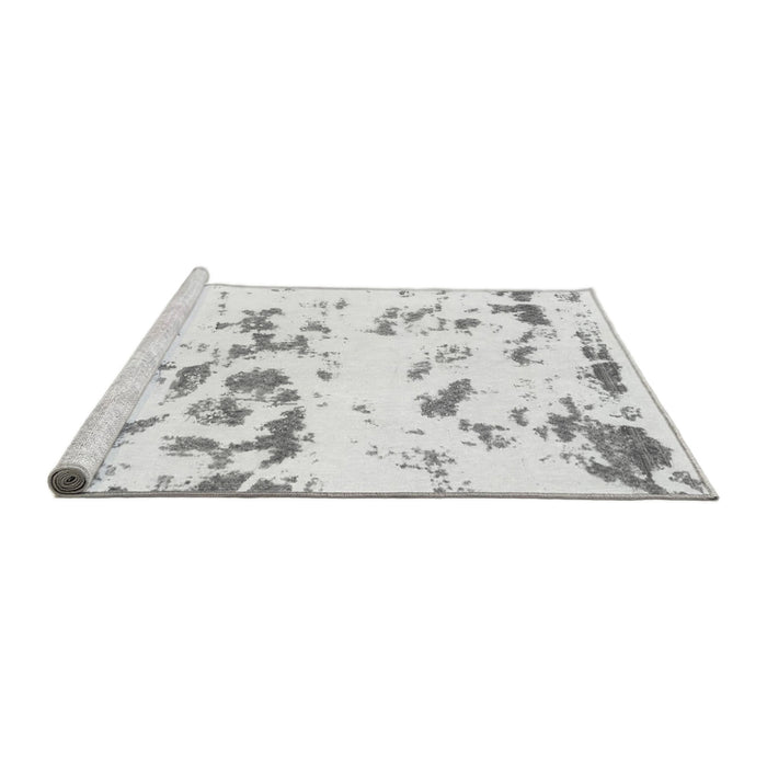 Sideview of Machine Washable Abstract Gray Modern Rug, wshabs1135gry