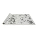 Sideview of Machine Washable Abstract Gray Modern Rug, wshabs1135gry