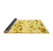 Sideview of Abstract Yellow Modern Rug, abs1135yw