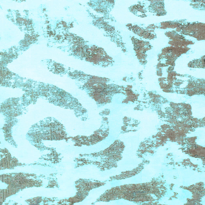 Square Abstract Light Blue Modern Rug, abs1136lblu