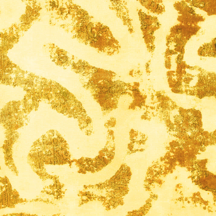 Machine Washable Abstract Yellow Modern Rug, wshabs1136yw