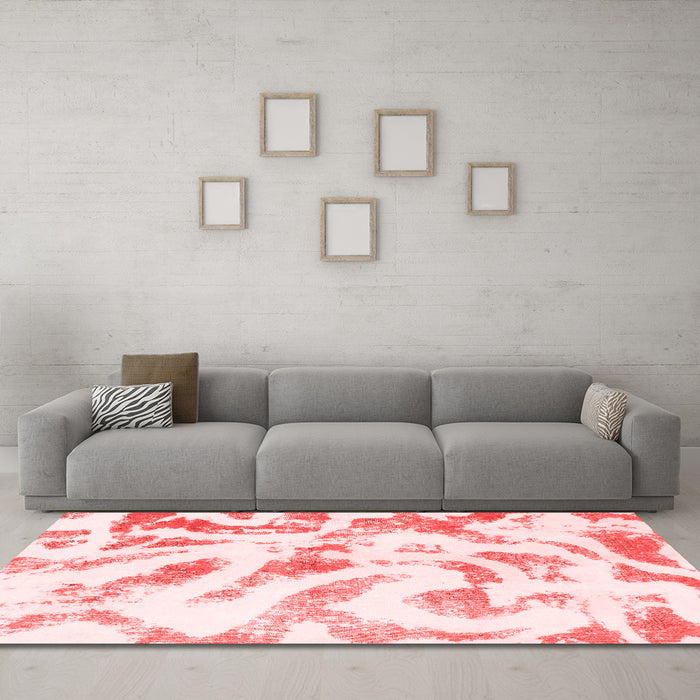 Modern Red Washable Rugs