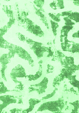 Abstract Emerald Green Modern Rug, abs1136emgrn