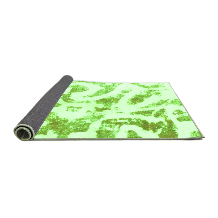 Sideview of Abstract Green Modern Rug, abs1136grn