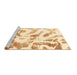 Sideview of Machine Washable Abstract Brown Modern Rug, wshabs1136brn