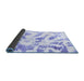 Sideview of Abstract Blue Modern Rug, abs1136blu