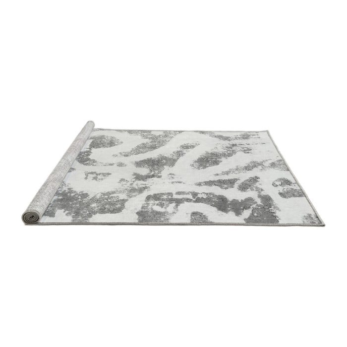 Sideview of Machine Washable Abstract Gray Modern Rug, wshabs1136gry