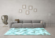 Machine Washable Abstract Light Blue Modern Rug in a Living Room, wshabs1136lblu