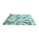 Sideview of Machine Washable Abstract Light Blue Modern Rug, wshabs1136lblu