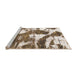 Sideview of Machine Washable Abstract Red Brown Rug, wshabs1137