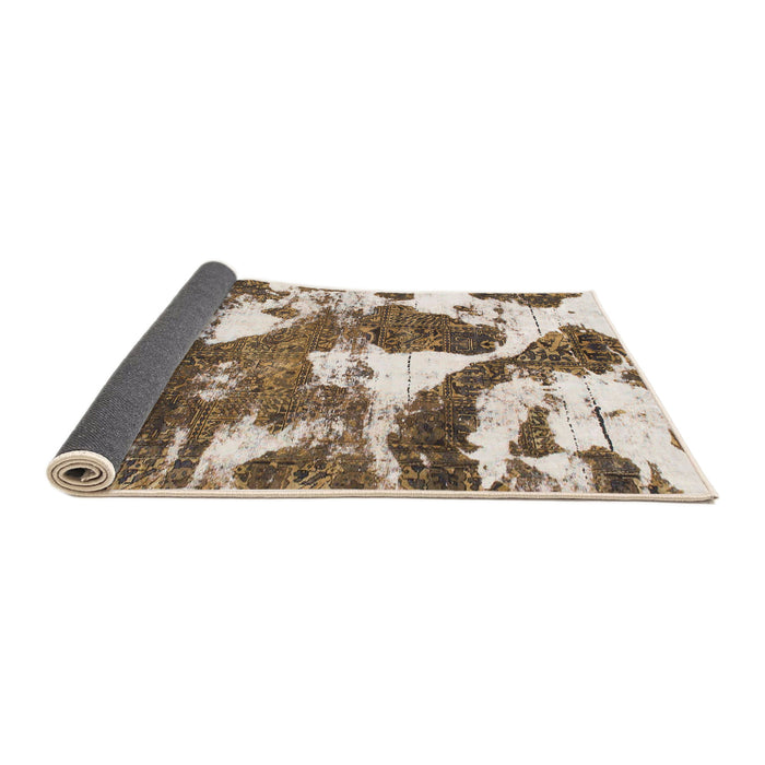 Sideview of Abstract Reddish Brown Modern Rug, abs1137