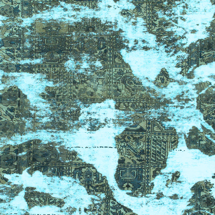Machine Washable Abstract Light Blue Modern Rug, wshabs1137lblu