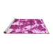 Sideview of Machine Washable Abstract Pink Modern Rug, wshabs1137pnk