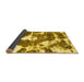 Sideview of Abstract Yellow Modern Rug, abs1137yw