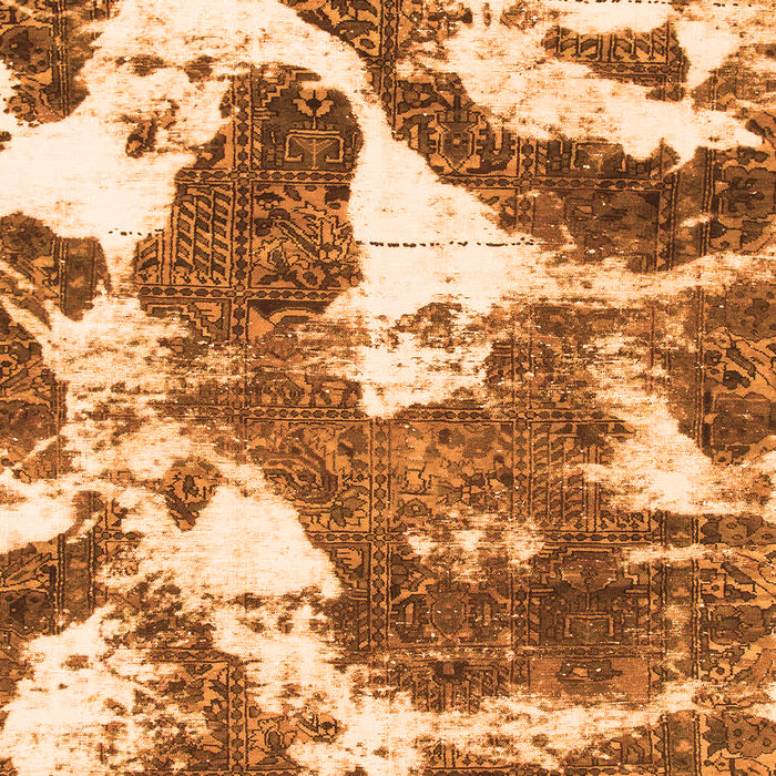 Machine Washable Abstract Orange Modern Area Rugs, wshabs1137org