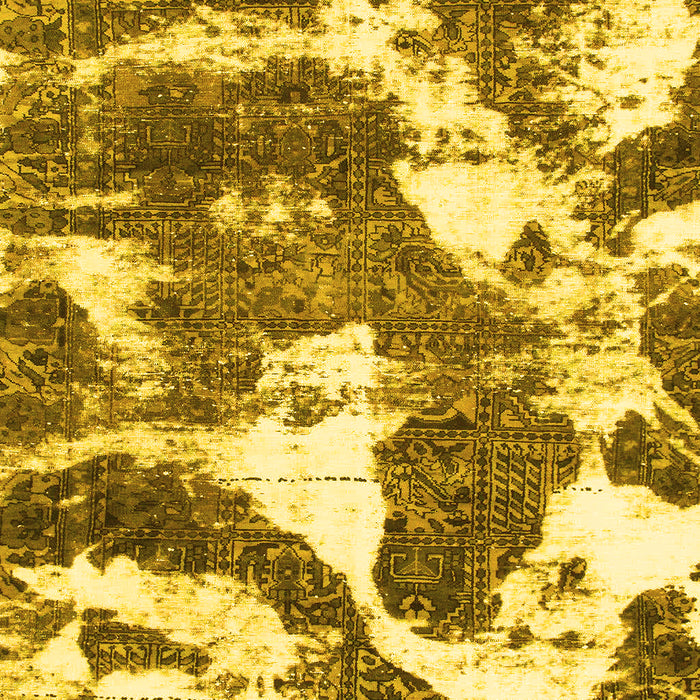 Abstract Yellow Modern Rug, abs1137yw