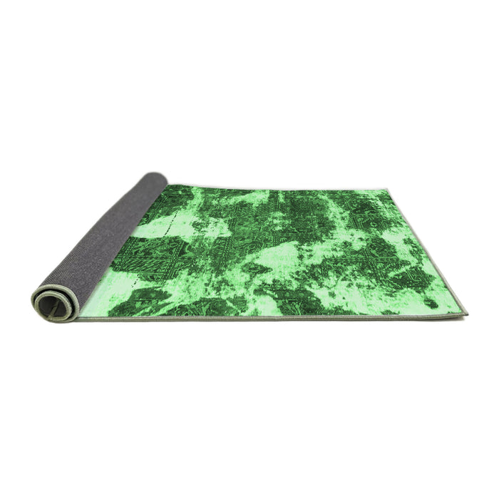 Sideview of Abstract Emerald Green Modern Rug, abs1137emgrn