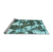 Sideview of Machine Washable Abstract Light Blue Modern Rug, wshabs1137lblu