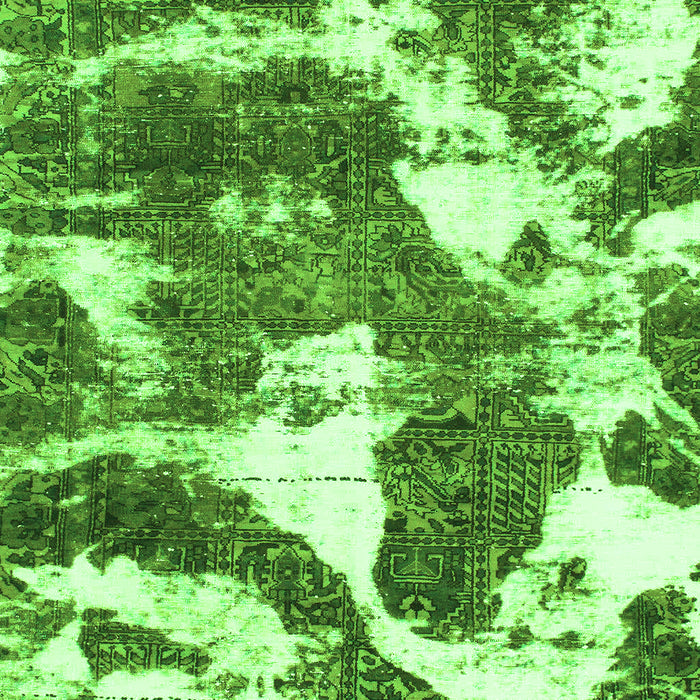 Abstract Green Modern Rug, abs1137grn