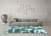 Machine Washable Abstract Light Blue Modern Rug in a Living Room, wshabs1137lblu