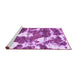 Sideview of Machine Washable Abstract Purple Modern Area Rugs, wshabs1137pur