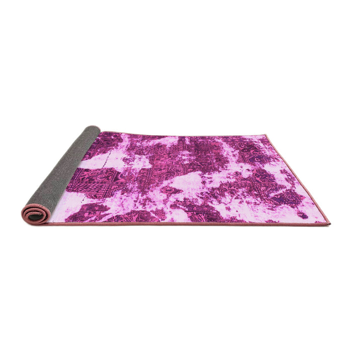 Sideview of Abstract Pink Modern Rug, abs1137pnk