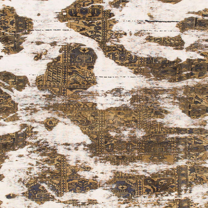 Square Machine Washable Abstract Red Brown Rug, wshabs1137